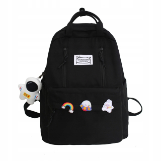 Dievčatá dvojité dizajn zipsu Keychain School Bag