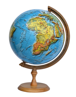 Globe 320 Fyzická 3D drevená päta