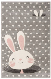 Fat Carpet Kids Gray Bunny 120x180