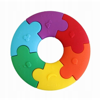Detská zmyslová puzzle dúha