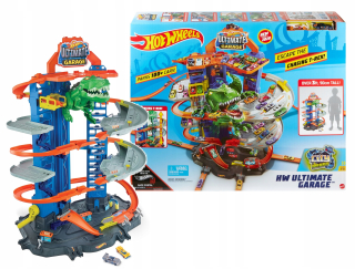 Horúce kolesá Mattel Obrovské mega garáž T-rexa gjl14