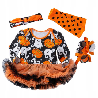 Halloweenska súprava tekvicového oblečenia pre novorodencov pre batoľatá s