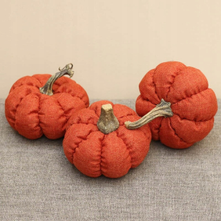 Halloween tekvicové plyšové bábiky 14 cm ručne vyrábané bielizeň