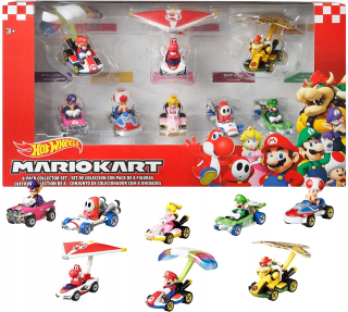 Horúce kolesá Mario Cards Die Cast Car Auto