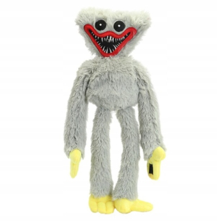 Huggy Wuggy maskot plyšový 40 cm šedá