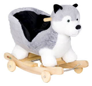 Husky Poliaci sa zvuky zvuky jazdia na koni