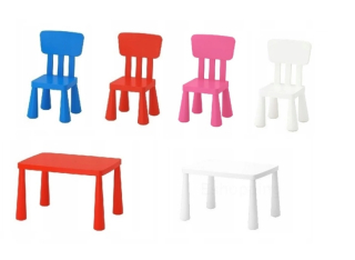 Ikea 2x Mammutova stolička + farby stola mamut