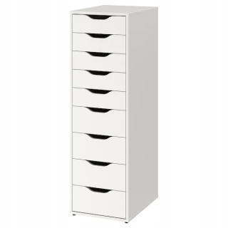 Ikea Alex Dresser 9 zásuviek biele 36x116 cm