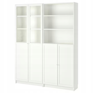 Ikea Billy Oxberg White Poličky 160x30x202 cm