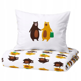 Ikea brumig sada posteľných oblastí 150x200 medveďov