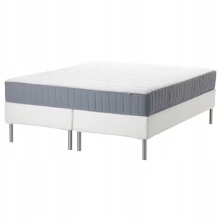 Ikea Espevar Valevag Continental Bed White 180