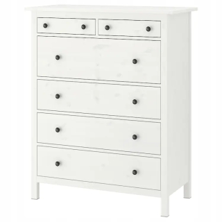 IKEA HEMNE TRUCH OF SCSICTRE 6 Zásuvky biele farbenie 108x131cm