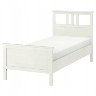 IKEA HEMNES Rám postele, biele morenie Luroy 90x200 cm