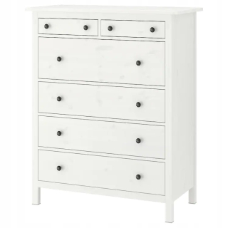 Ikea Hemne hrudník zo zásuviek 6 zásuviek 108x131cm biele škvrny