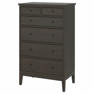 Ikea Idanas Dresser 6 zásuviek 84x135 cm škvrnitý bronz
