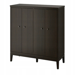IKEA IDANAS Skrinka s dvierkami, 121 x 135 cm, hnedá