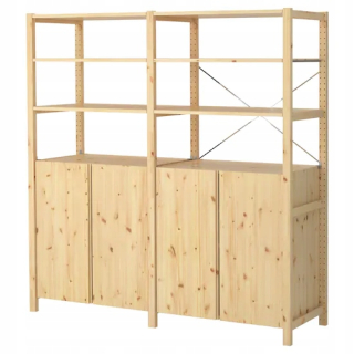 IKEA IVAR 2 SEKCIE SECEL CABINET PINE 174X50X179