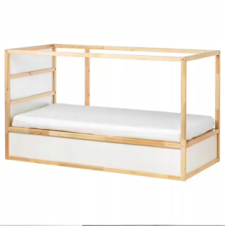 Ikea dvojitá -Kuracia posteľ biela borovica 90x200 cm