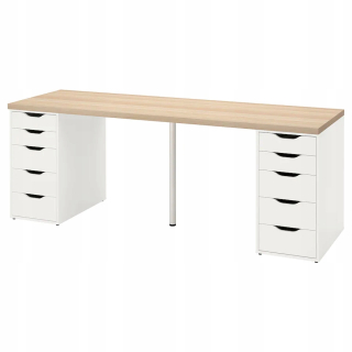 Ikea Lagkapten Alex Desk Oak Stain White 200x60 cm