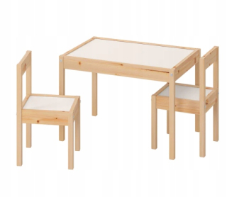Ikea latt stolík + 2 detské stoličky