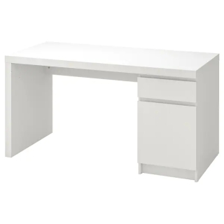 Ikea Malm White Desk 140x65 cm