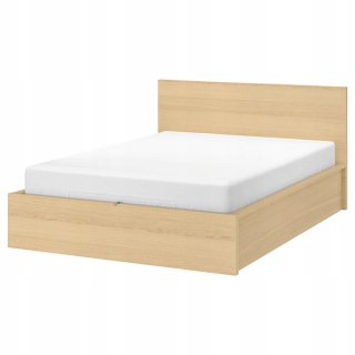 Lôžko Ikea Malm s nádobou z bieleho dubového 140x200