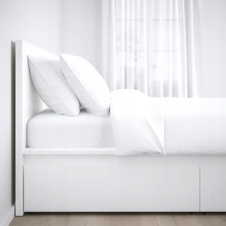 IKEA MALM Rám 2 zásuvky biele Lonset180x200