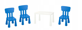 Detská stolová stolička Ikea Mammut Sky 3 PCS