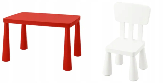 Ikea Mammut Table + stolička pre deti