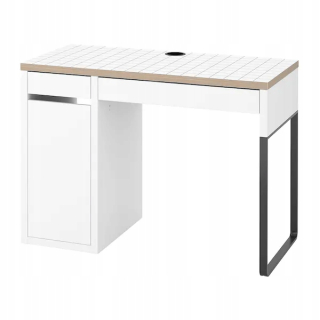Ikea micke antracite biely stôl 105x50 cm