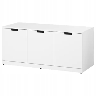 Ikea Nordli hrudník, 3 zásuvky, biele120x54 cm