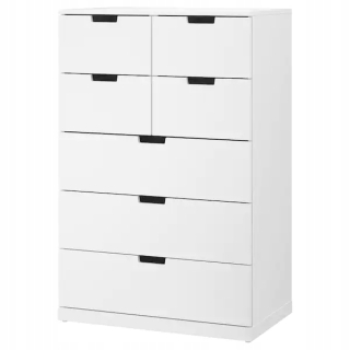 Ikea Nordli Dresser 7 zásuviek White80x122 cm