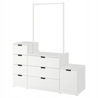 Ikea Nordli Dresser 8 zásuviek biele 160x192 cm