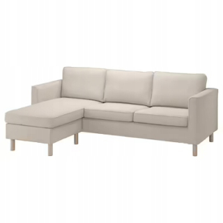 Ikea parup Sofa 3-Man s gunnared béžou chaiselong