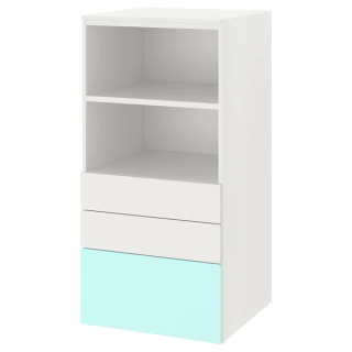 Ikea Smastad Plasa biela tyrkysová polica 60x55x123cm