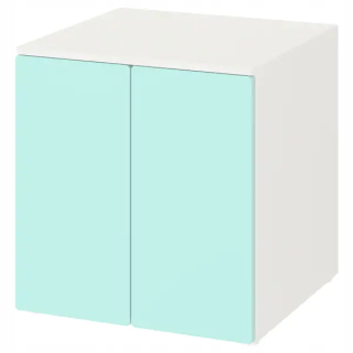 Ikea Smastad Plasa White Turquoise Cabinet 60x55x63cm