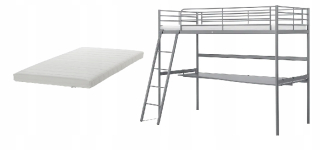 Ikea Svarta Rám s posteľou 90x200 cm +penový matrac