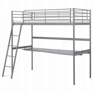 Ikea svarta antresolový rám s horným 90x200cm