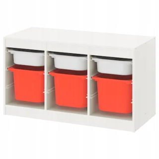 Ikea Trofast biely stojan Orange 99x44x56 cm