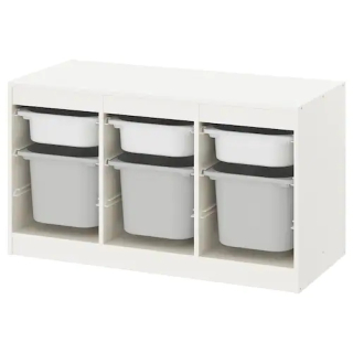 IKEA TROFAST Knižnica biela šedá 99x44x56 cm