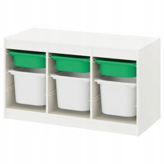 Ikea Trofast biela polica zelená 99x44x56 cm