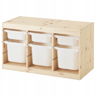 Ikea TROFAST SACK Light Pine White Pine 94x44x52 cm