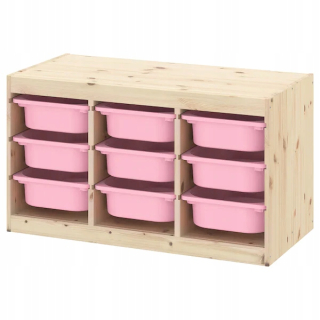 Ikea Trofast stojan Svetelná borovica borovica 94x44x52 cm