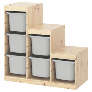 Ikea TROFAST SACK Light Pine Grey 94x44x91 cm