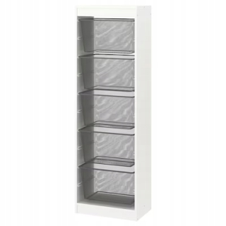 Stojan IKEA TROFAST s bielymi nádobami 46x30x145 cm