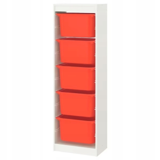 Ikea Trofast biela polička+5 hračiek