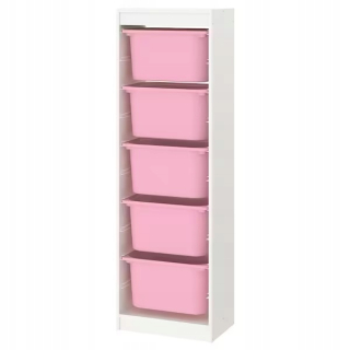 Ikea Trofast biela polička+5 nádob na hračky r