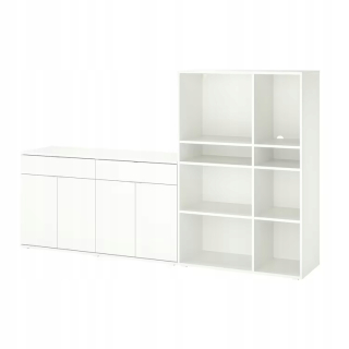 Ikea vihals biela polica 235x37x140 cm