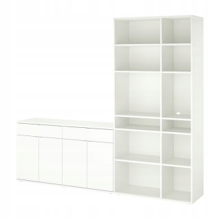 Ikea vihals biela polica 235x37x200 cm