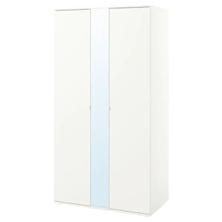 IKEA VIHALS Šatníková skriňa s 2 dverami, 105x57x200 cm, biela